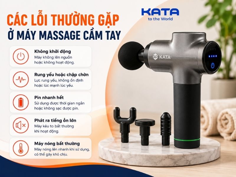 Các lỗi thường gặp ở máy massage cầm tay