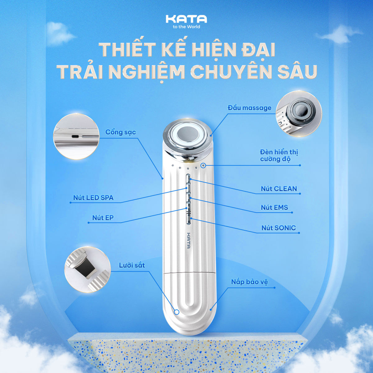 Máy điện di chăm sóc da KATA Miro S2