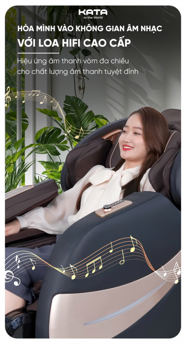 Ngoài chức năng massage, ghế còn tích hợp nhiều tiện ích công nghệ khác