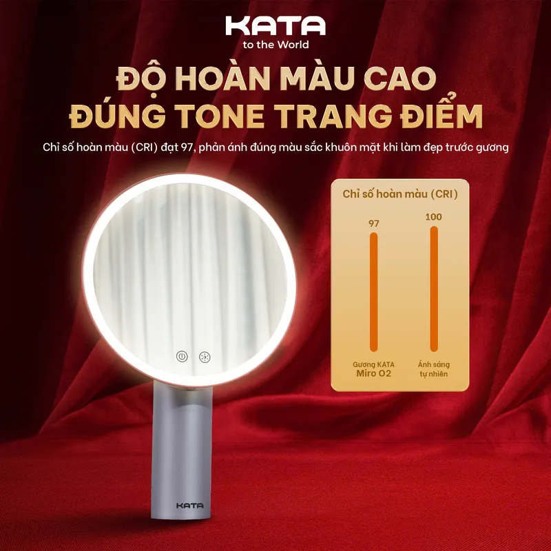 KATA Miro O2 có chỉ số hoàn màu cao giúp makeup đúng tone 