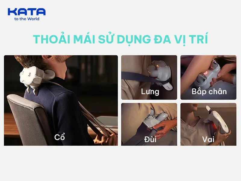 Hướng dẫn cách dùng máy massage cổ vai gáy SKG H7 ở các vị trí khác