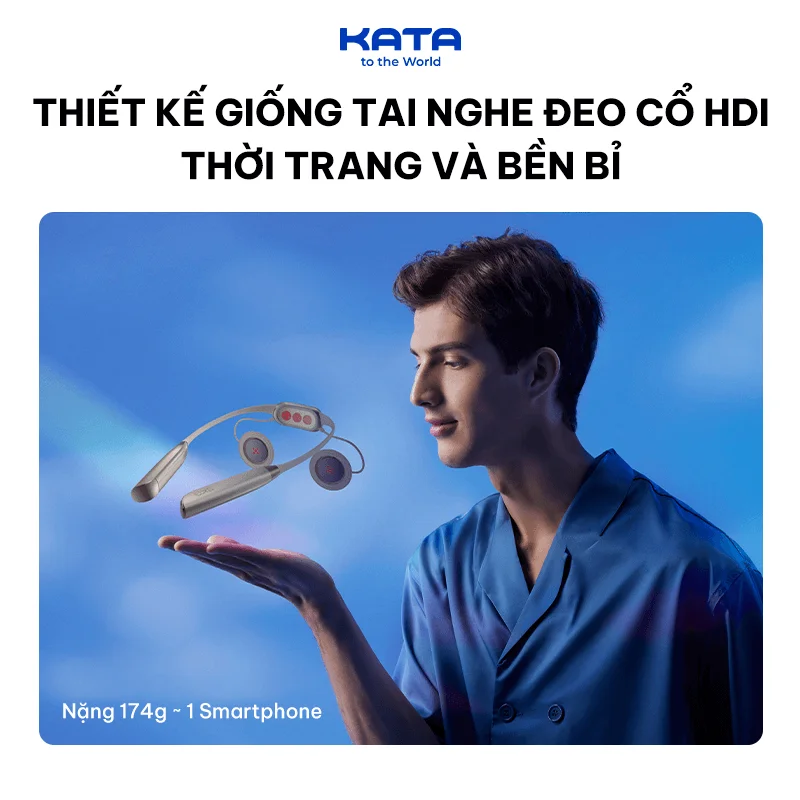 Cấu tạo X7 Pro dạng tai nghe đeo cổ gọn nhẹ, thời trang