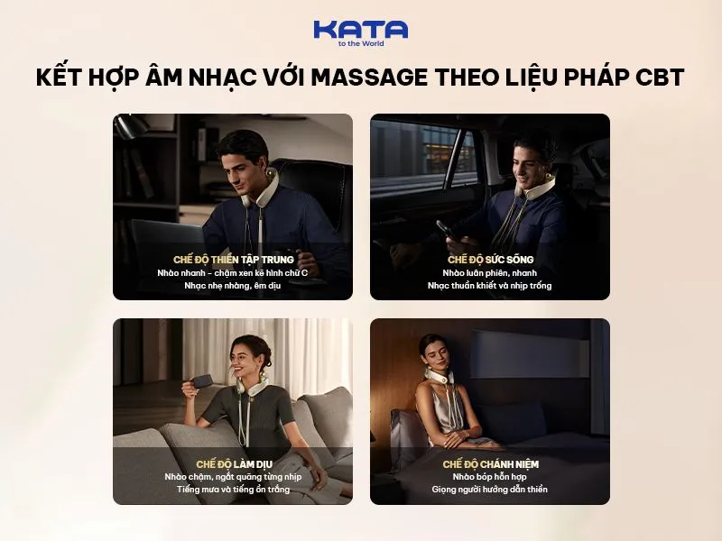 4 chế độ massage của máy massage cổ SKG P7-2 