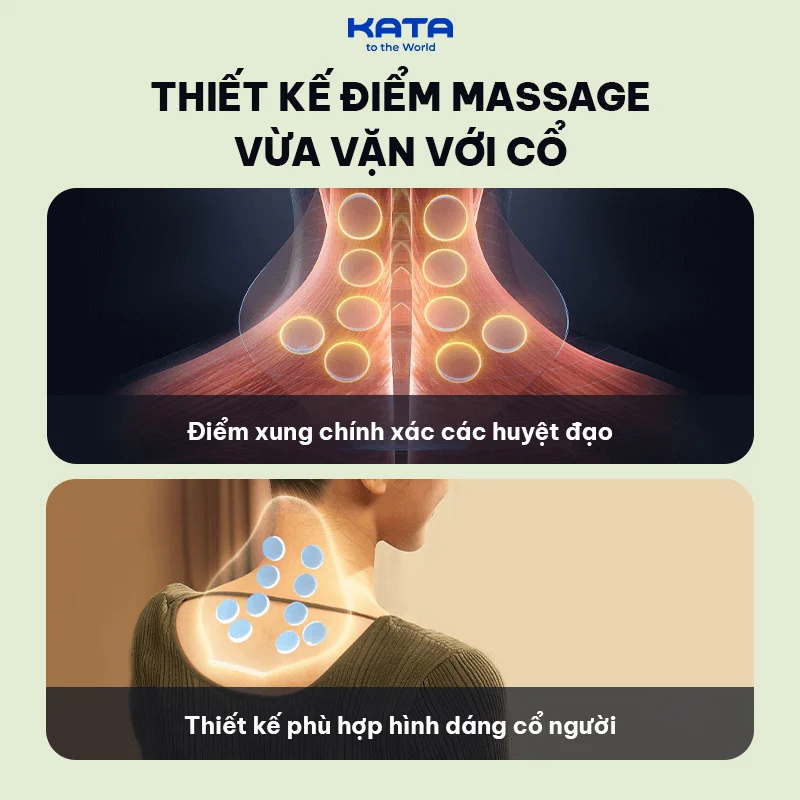 Thiết kế 10 đầu massage bao phủ tuyệt đối