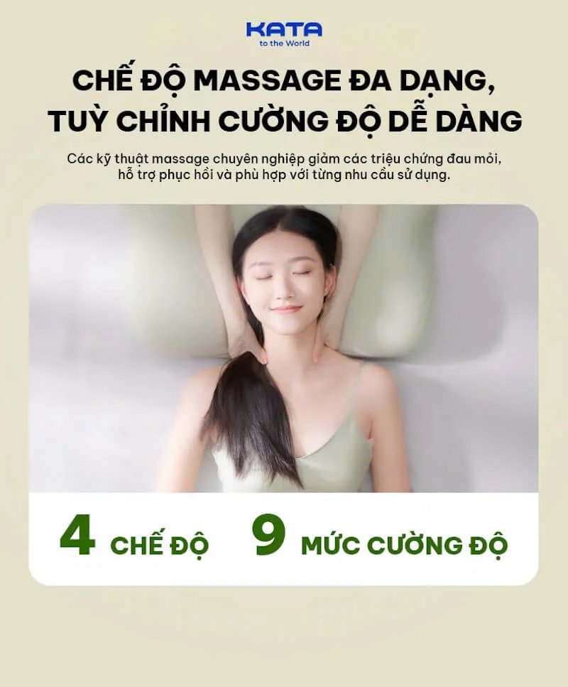 04 chế độ massage SKG P5 tùy chỉnh cường độ xung theo nhu cầu