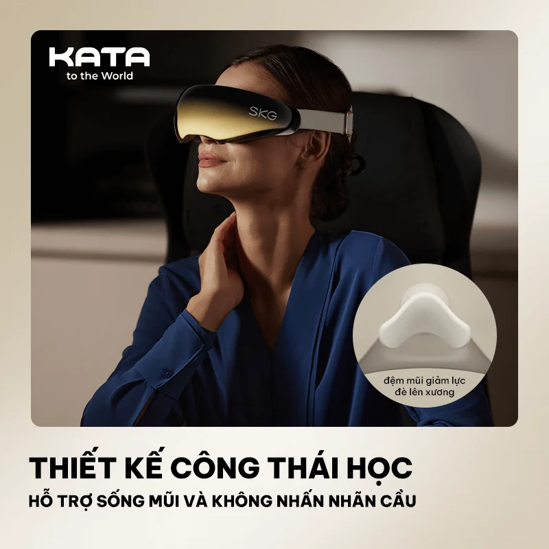 Thiết kế máy SKG E9 công thái học, mặt kính gradient cao cấp 