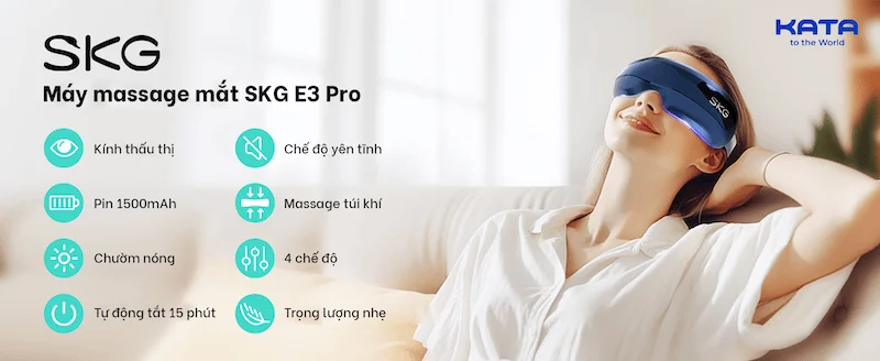 Máy massage mắt SKG E3 Pro thiết kế dạng gập đột phá