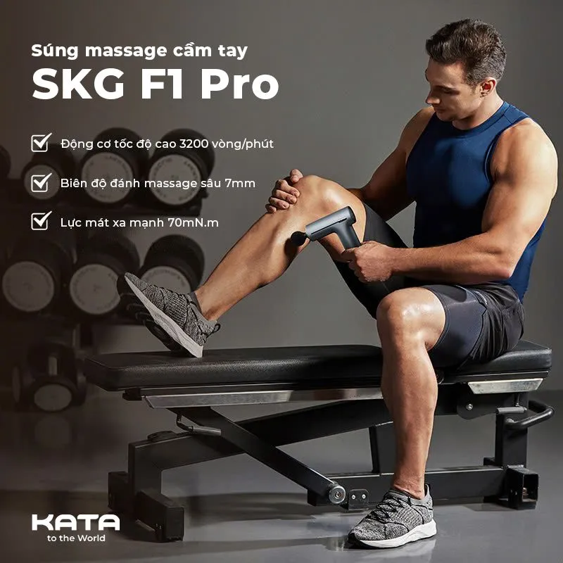  Công nghệ rung mạnh mẽ của SKG F1 Pro xoa bóp cơ đau nhức 
