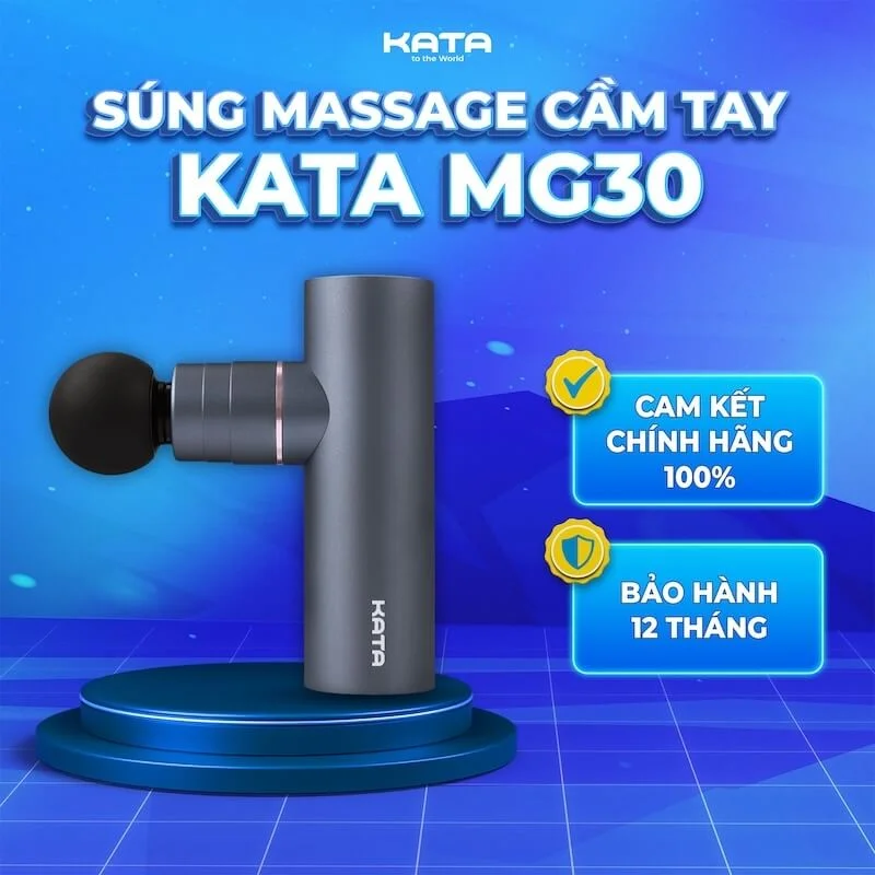 Súng massage KATA MG30 nhỏ gọn, tác động rung mạnh mẽ
