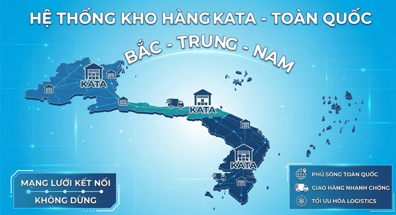 Hệ thống kho hàng toàn quốc: giúp giao nhanh, đáp ứng tốt các đơn hàng số lượng lớn