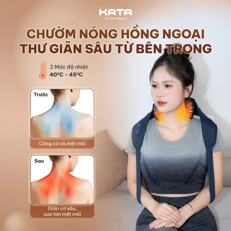Máy duy trì nhiệt độ ấm áp ổn định, giúp giãn mạch máu và tăng hiệu quả thư giãn toàn diện