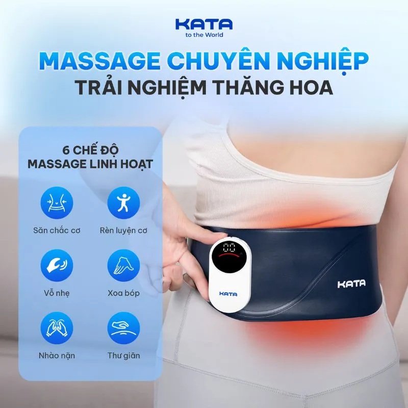 KATA W04 còn tích hợp 6 chế độ massage chuyên nghiệp