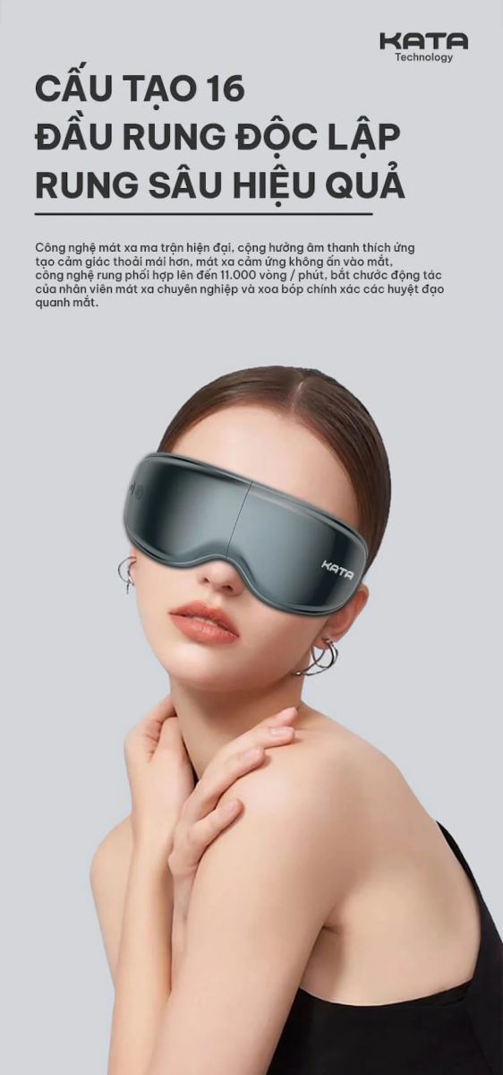 KATA ME80 xử lý trực tiếp vào nhóm cơ thông qua hệ thống 16 đầu rung được bố trí tại các huyệt quanh mắt
