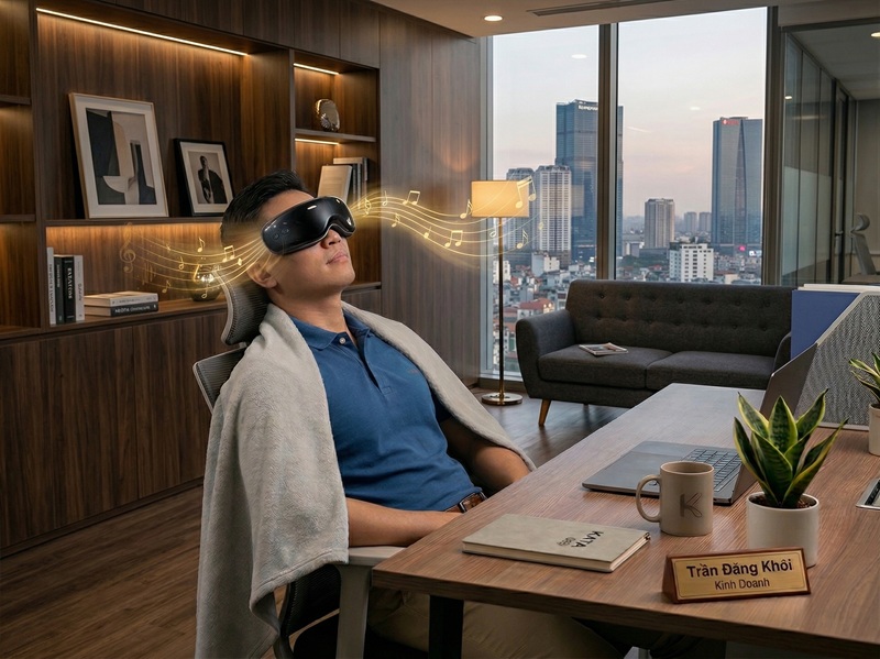 Máy massage mắt ME80 tích hợp nhạc thư giãn qua Bluetooth