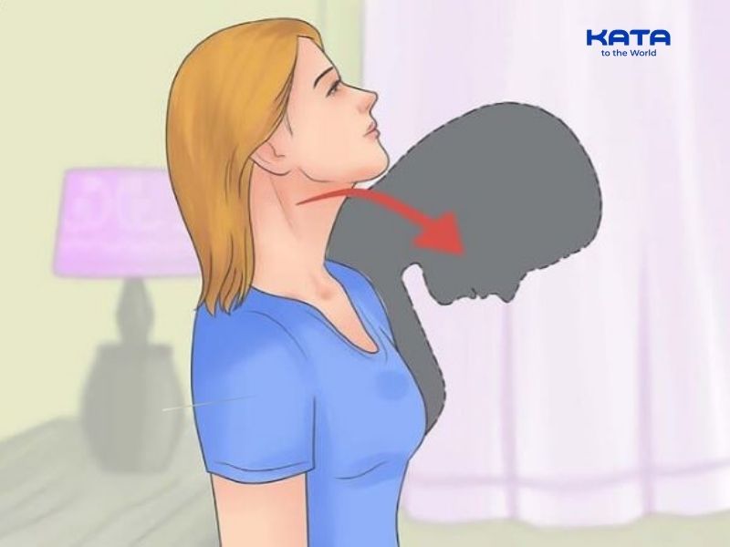 Bài tập gập và ngửa cổ giảm tình trạng căng cứng cổ
