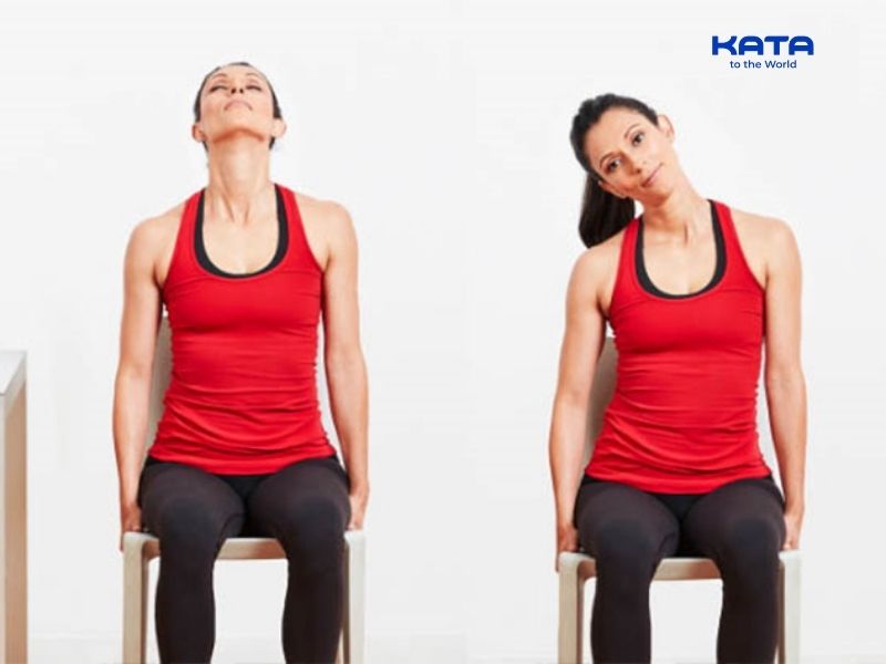 Bài tập xoay cổ giúp tăng cường lưu thông máu và giảm căng cơ cổ