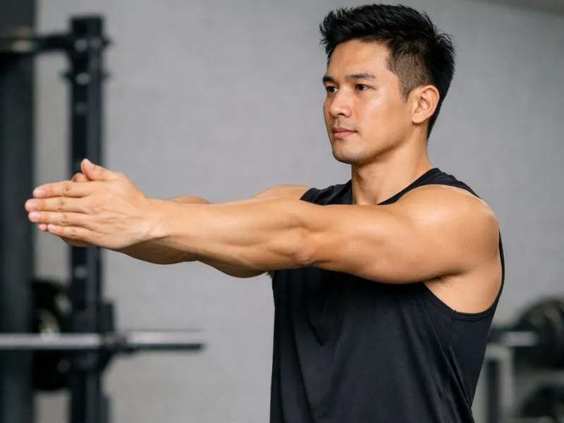 Động tác giãn cơ ngực bả vai