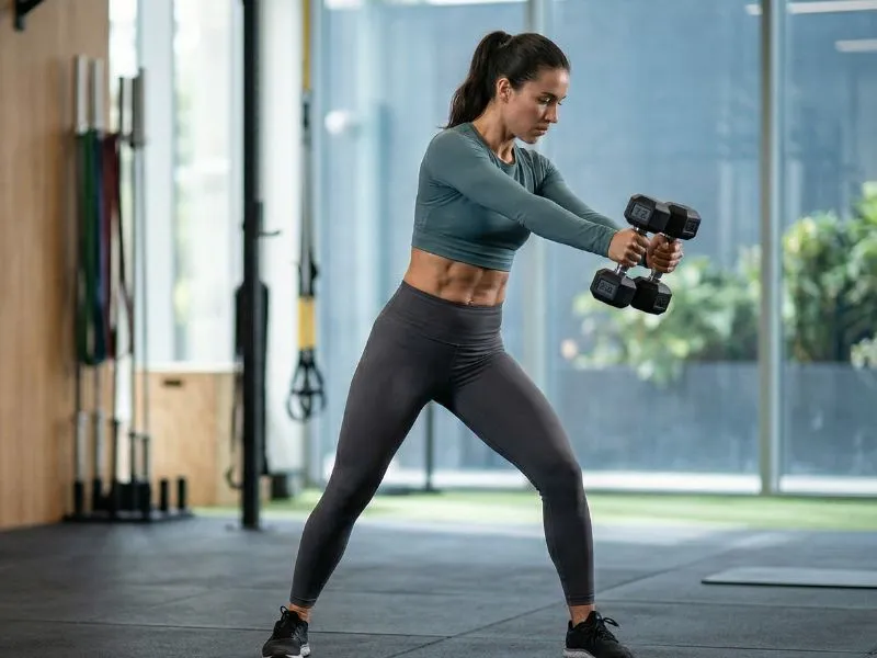 Sử dụng tạ tay để tăng cường độ đốt mỡ