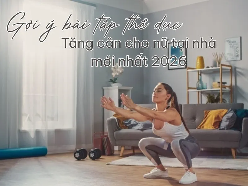 Gợi ý bài tập thể dục tăng cân cho nữ tại nhà mới nhất 2026