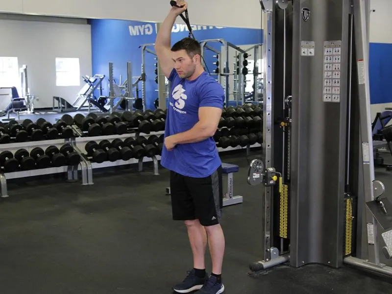 Resistance Band Triceps Pushdown