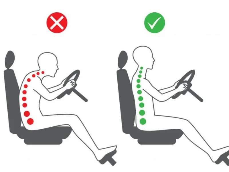 Điều chỉnh tư thế ngồi lái xe đúng chuẩn
