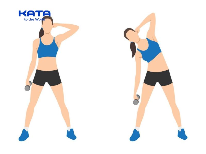 Bài tập Dumbbell Side Bend - Kéo căng hông kết hợp với tạ