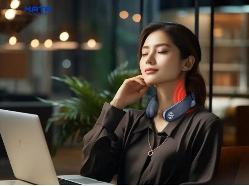 Máy massage cổ vai gáy SKG G7 PRO-FOLD làm nóng nhanh và phân bổ nhiệt đồng đều