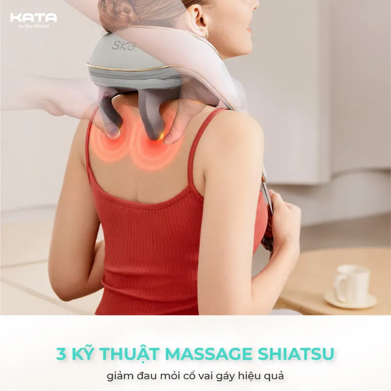 Máy massage cổ vai gáy dạng bấm huyệt mô phỏng thao tác bấm huyệt chuyên nghiệp