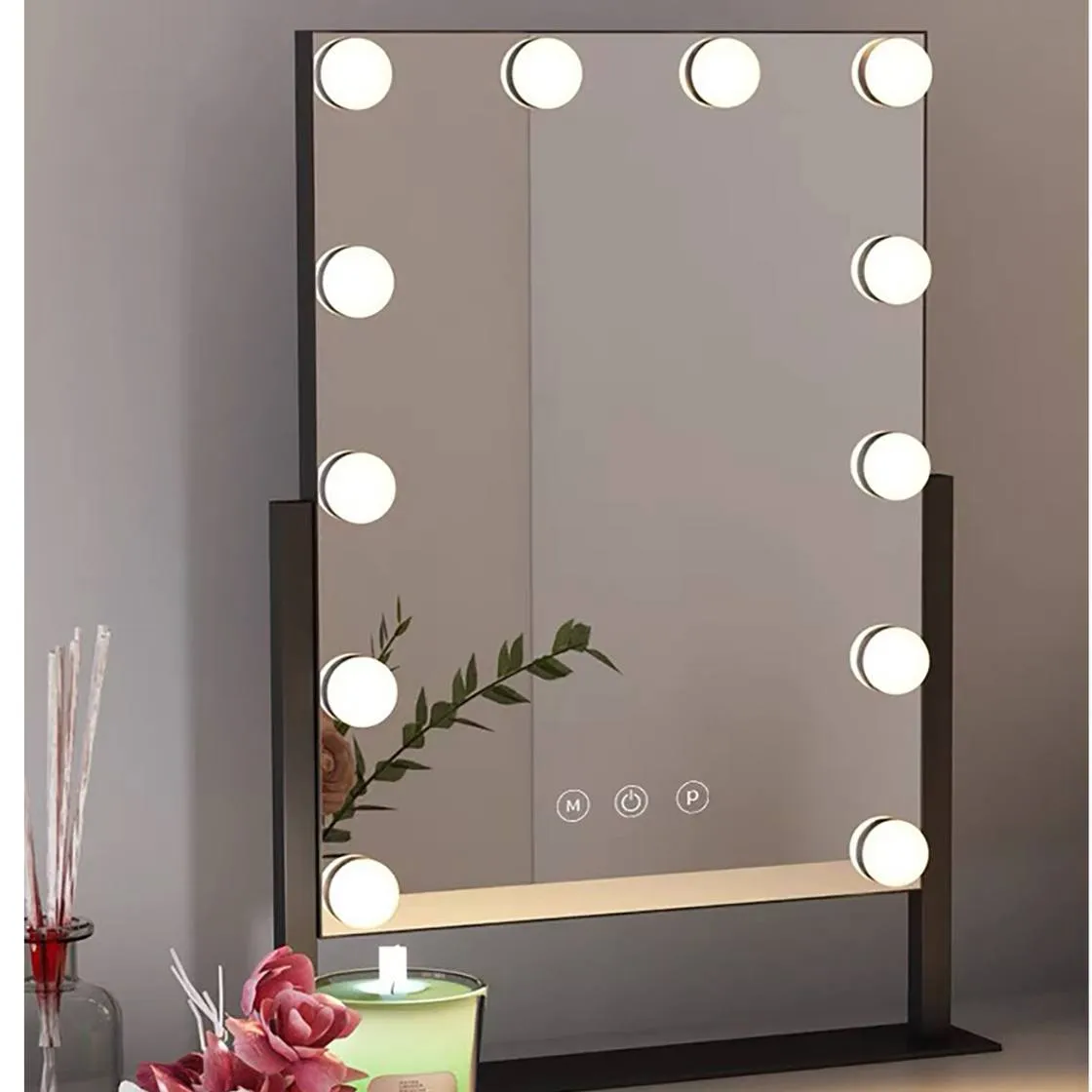 Gương trang điểm bóng đèn led tròn
