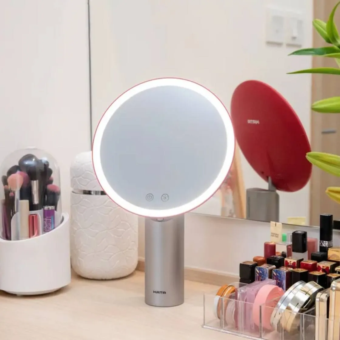 Gương cảm ứng thông minh xoay đa góc để bàn viền led
