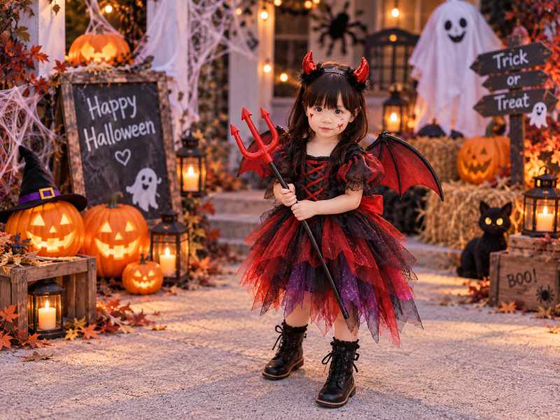 Hóa trang Halloween kiểu ma quỷ ngộ nghĩnh