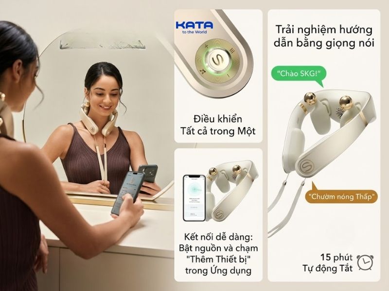 Mặc định sử dụng giọng nữ, có thể tắt tiếng khi cần không gian yên tĩnh