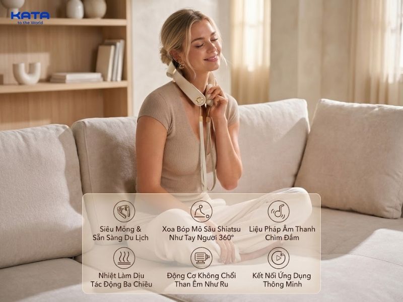 Các bước sử dụng máy massage cổ SKG PS700-2 