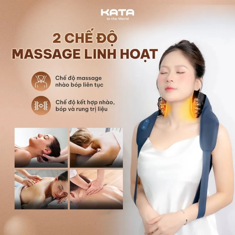 2 Chế độ massage linh hoạt của máy massage cổ vai gáy KATA MS8
