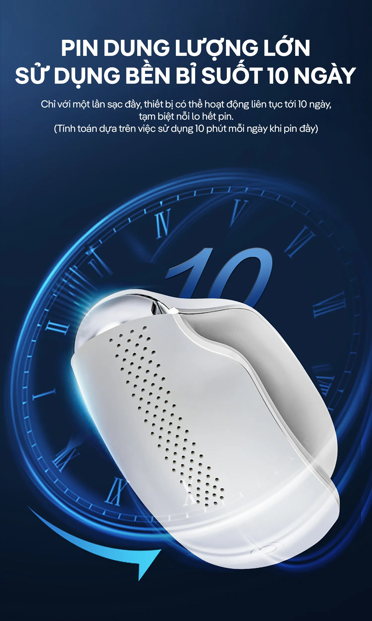 ME10 PRO có thiết kế linh hoạt tiện lợi trong việc massage và di chuyển