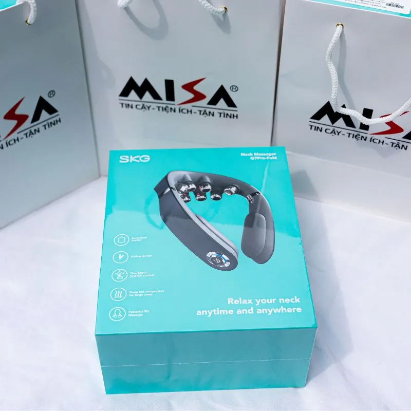 Máy massage cổ vai gáy SKG G7 PRO-FOLD là quà tặng lý tưởng cho dân kế toán