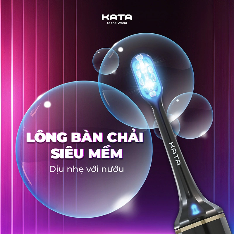 KATA WT001 sử dụng công nghệ đèn laser 8 tia xanh đem lại hiệu quả tẩy trắng răng nhanh chóng