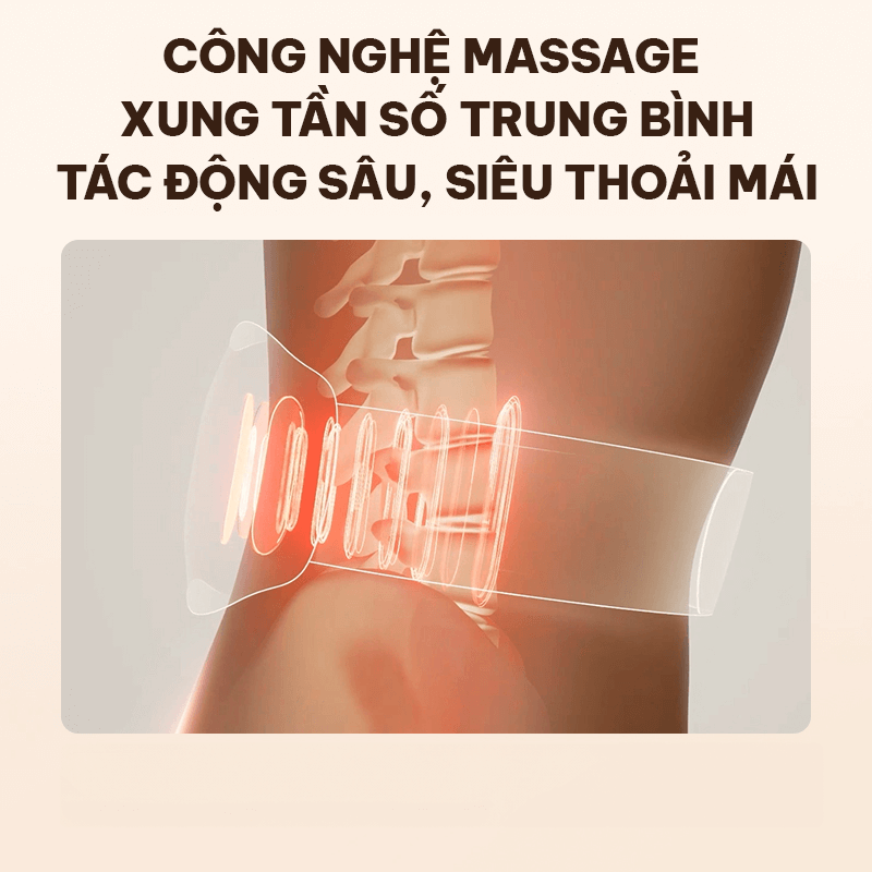 Công nghệ độc quyền điều biến tần số xung đem đến trải nghiệm massage siêu thoải mái