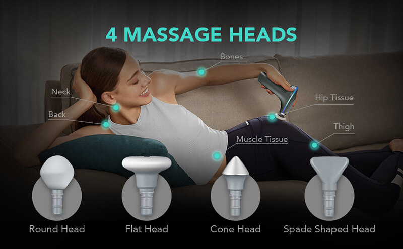 Máy massage SKG F7 với các đầu massage chuyên dùng