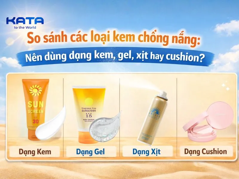 So sánh các loại kem chống nắng