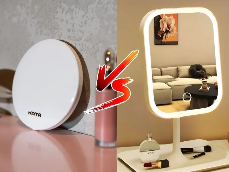 So sánh gương trang điểm KATA và gương nội địa Trung