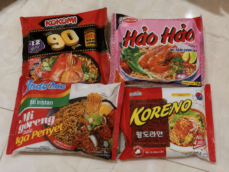So sánh calo mì Koreno với một số loại mì ăn liền phổ biến