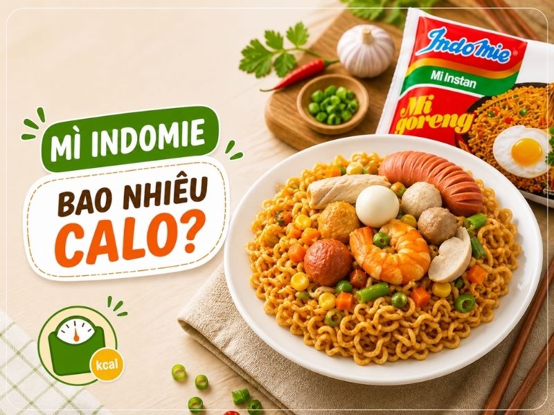 Mì indomie bao nhiêu calo? Ăn mì Indomie có béo không?