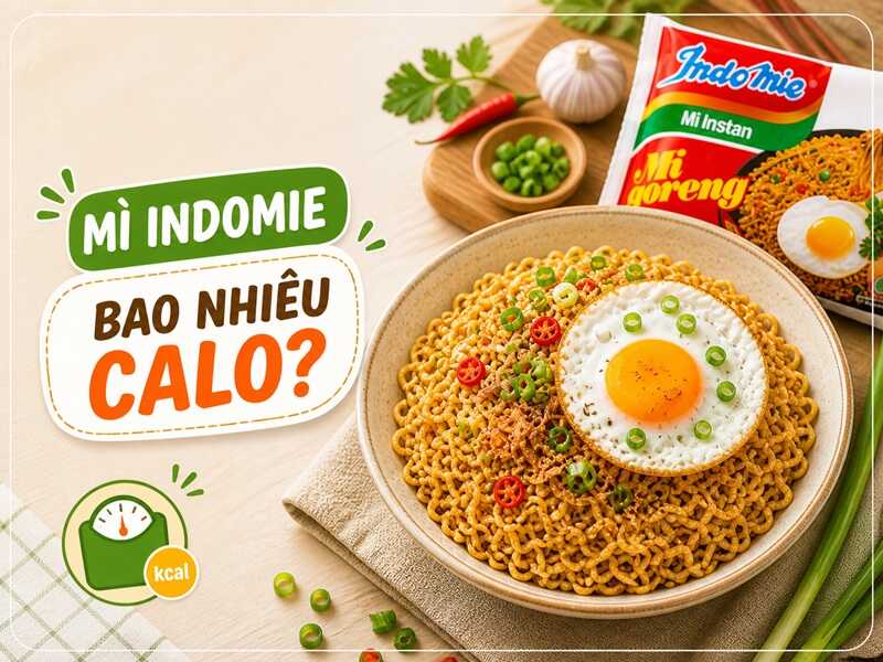 Mì indomie bao nhiêu calo? Ăn mì Indomie có béo không?