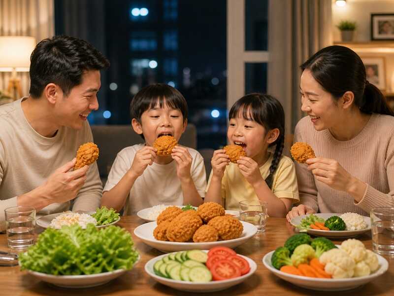 Kết hợp với rau xanh hoặc thực phẩm ít năng lượng