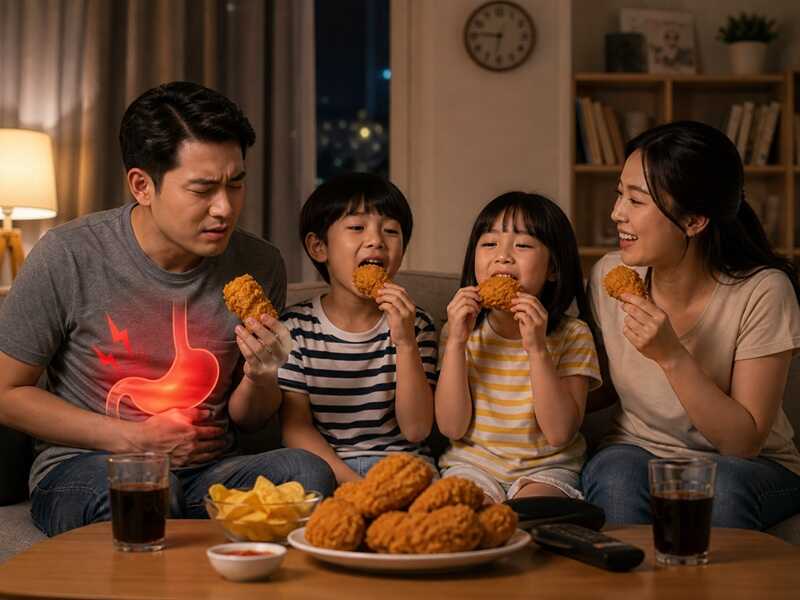 Không nên ăn bánh gà buổi tối