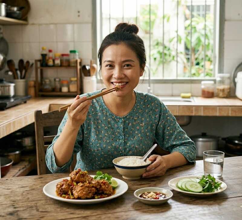 Ảnh hưởng của việc ăn kèm cơm trắng đến tổng lượng calo
