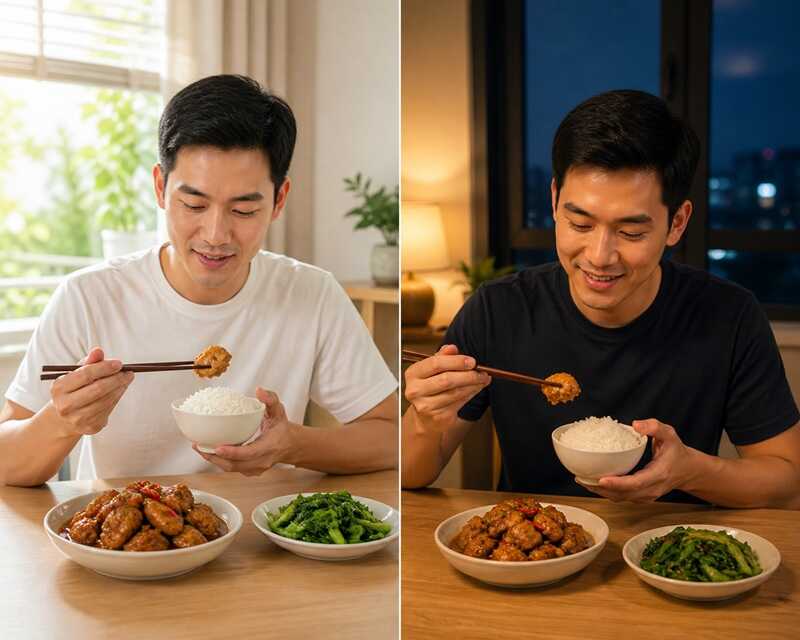 Nên ăn gà kho xả ớt vào bữa trưa sẽ tốt hơn bữa tối