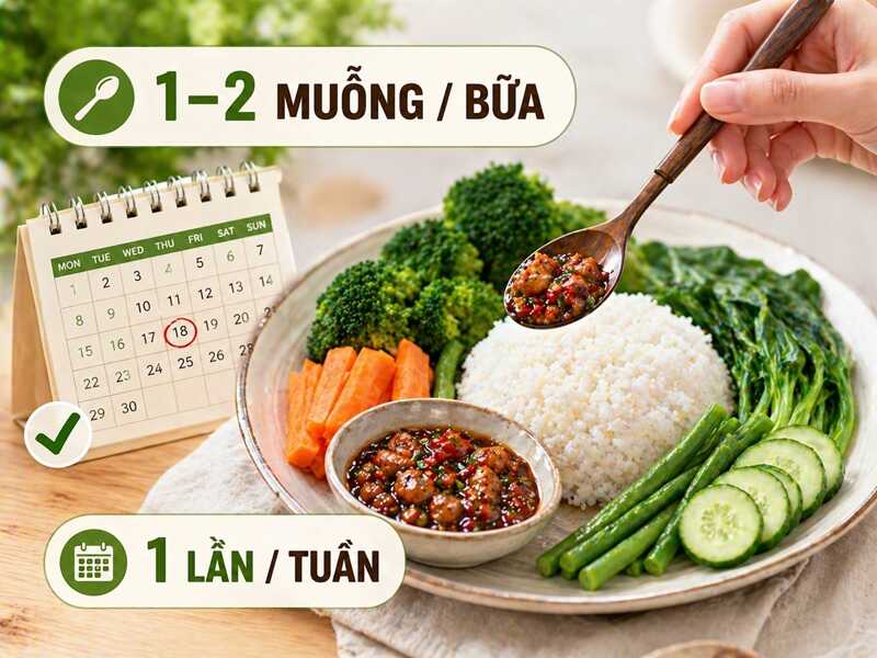 Kiểm soát khẩu phần và tần suất ăn trong tuần