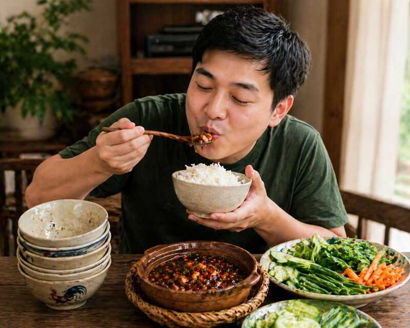 Vị mặn ngọt đậm đà khiến món ăn cực kỳ bắt cơm